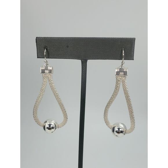 Serena Williams Signature Collection Woven Mesh Bib Necklace & Earrings Set NIB - Picture 7 of 7